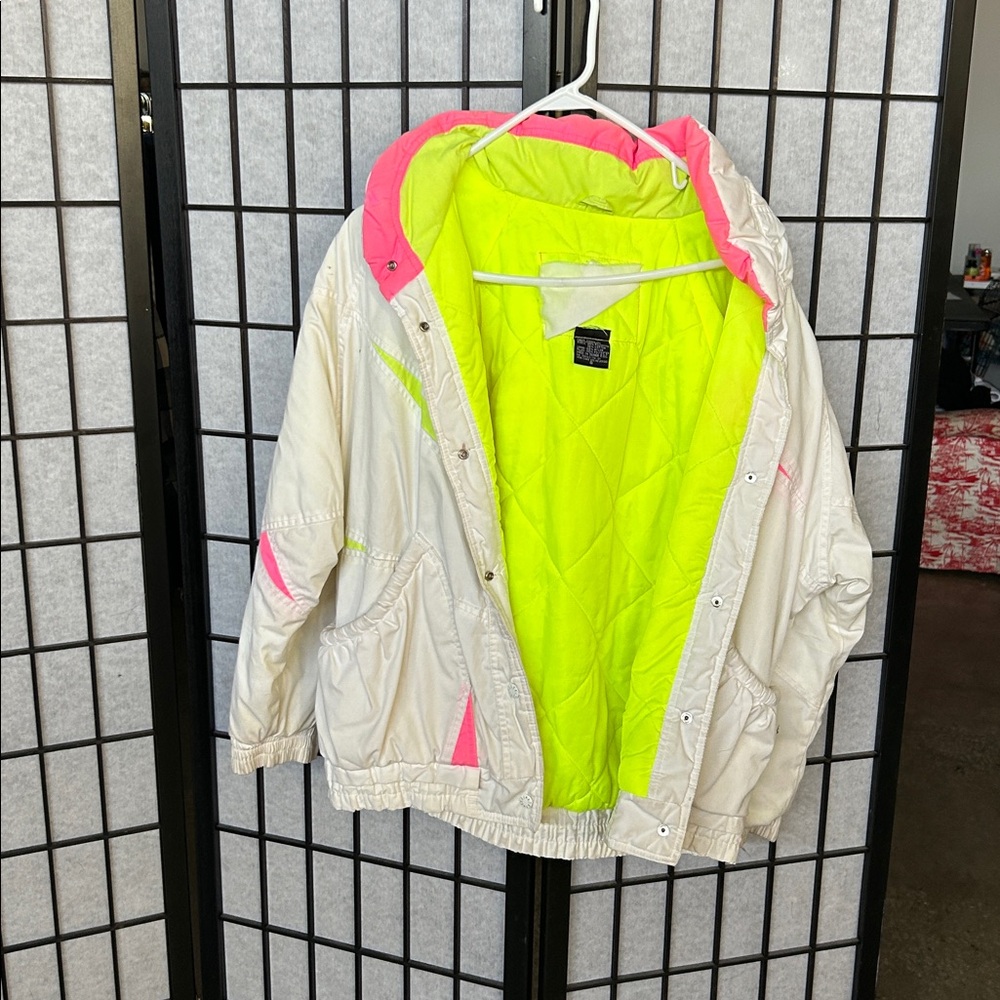 Vintage Neon Windbreaker Jacket